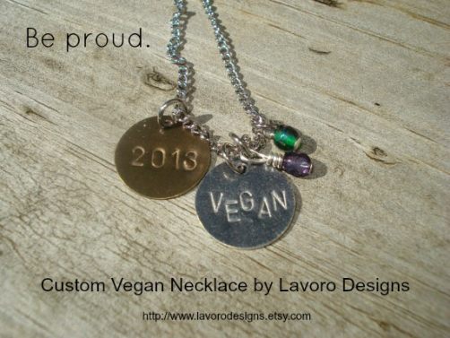 Vegan Custom Stamped Necklace