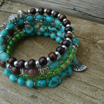 WANDERER (turquoise blue and brown)