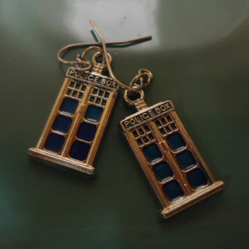 Mini TARDIS Earrings