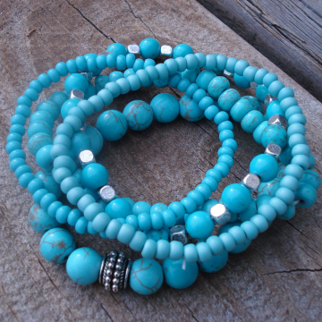 Bracelet Bundle (5 piece turquoise blue)