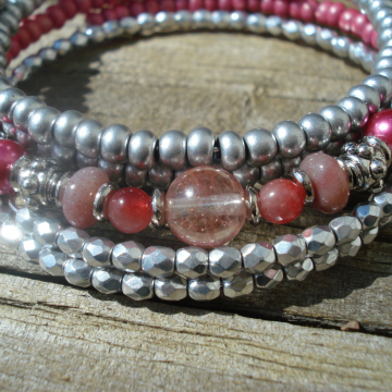 3 Bracelet Set (pink fantasy)