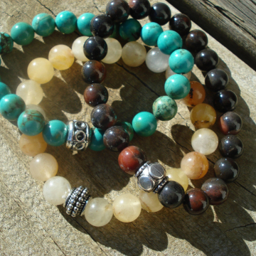 Bracelet Trio (agate magnesite)