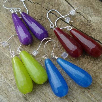 Candy Jade Teardrop Earrings (choice)