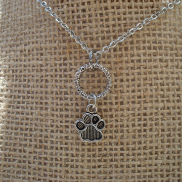 Paw & Ring Necklace
