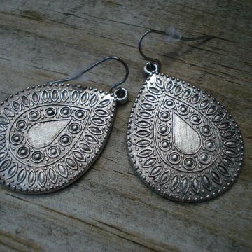 Teardrop Medallion Earrings
