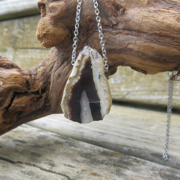 Agate Slice Necklace #2