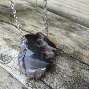Agate Slice Necklace #5
