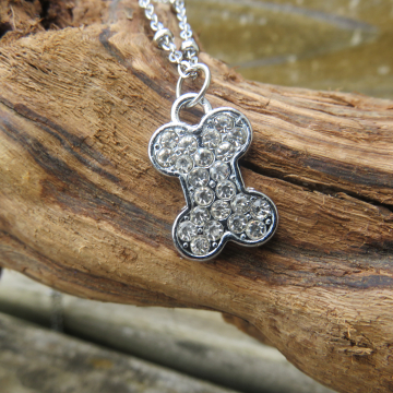 Rhinestone Bone Necklace