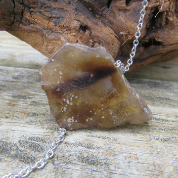 Agate Slice Necklace #7