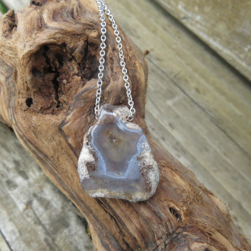 Agate Slice Necklace #3