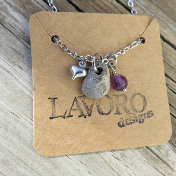 Custom Stoned Charm Necklace