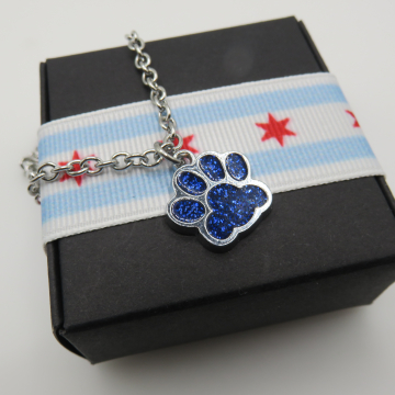 Enamel Paw Necklace