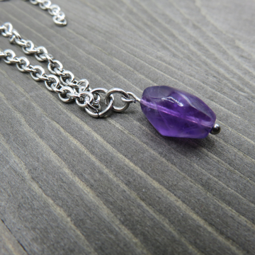 February 2024 - Amethyst Drop Necklace
