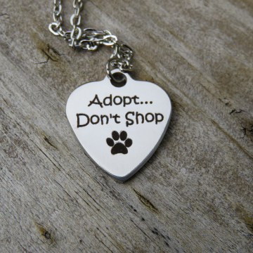 Adopt Don't Shop Charm Necklace