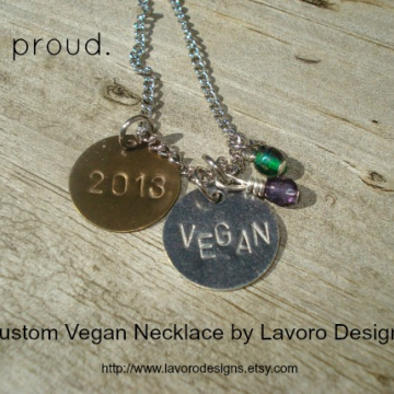 Vegan Custom Stamped Necklace